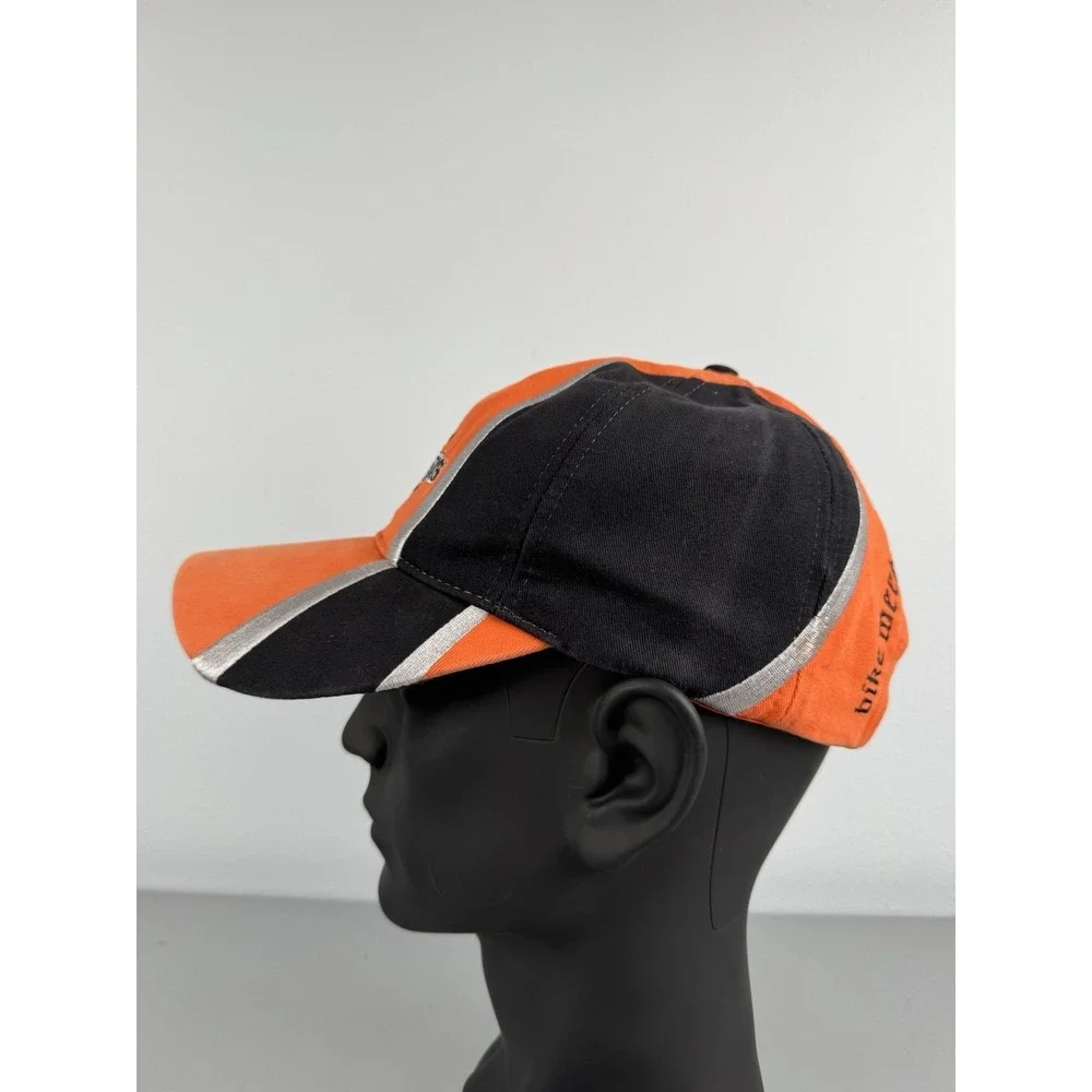 Vintage Sturgis Bike Week 2005 Baseball Cap Hat Orange Black‎ Motorcycle Rally